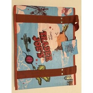 Trader Joe's NEW 💚 STAND-UP COLLAPSIBLE REUSABLE GROCERY SHOPPING TOTE GIFT BAG